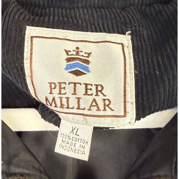 Peter Millar Jacket Brown Crown Waxed Cotton Safari Chore Coat Field XLarge XL - Picture 3 of 10